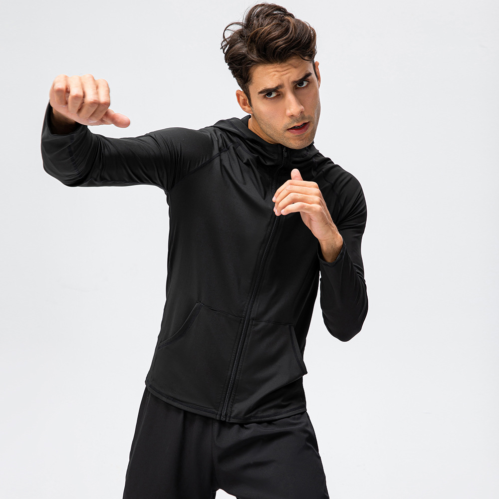 フード付きジムスポーツウェア,ランニングトレーニング用メンズ - Outdoor Sport Brand Jacket のレビューと価格