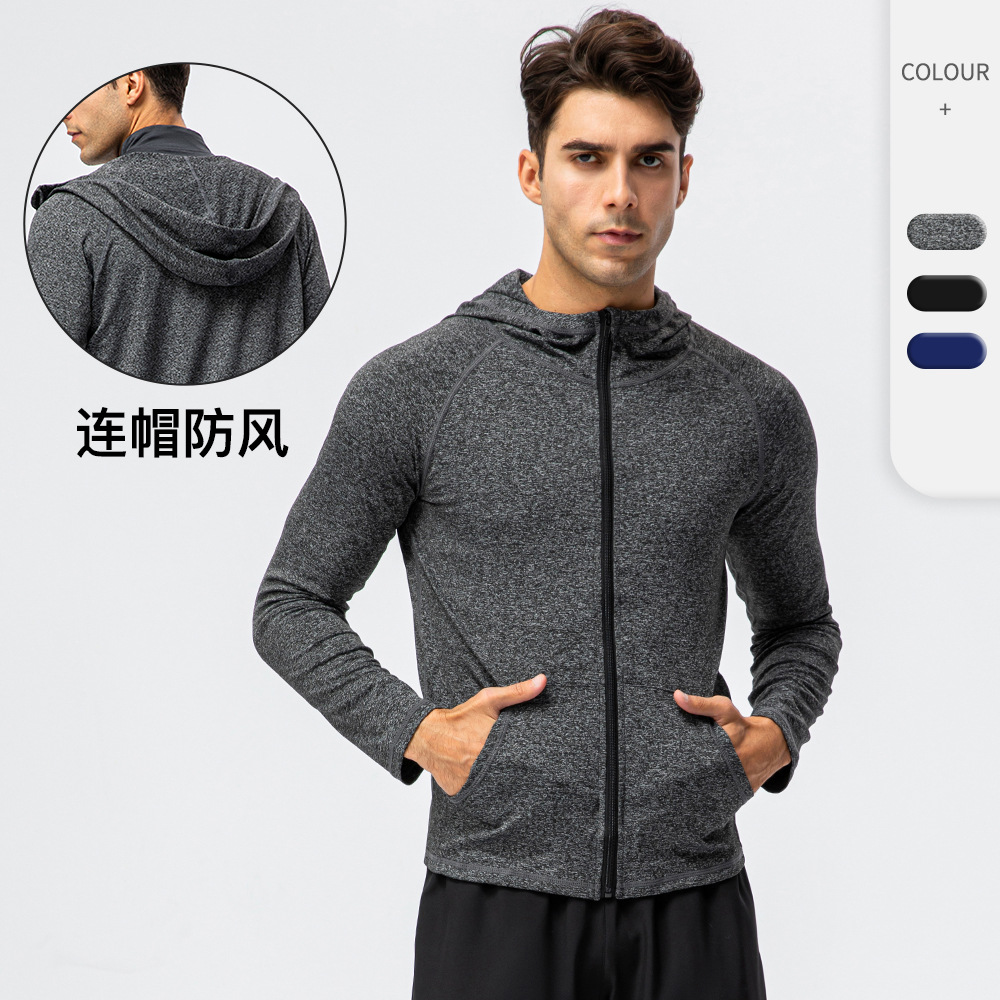 フード付きジムスポーツウェア,ランニングトレーニング用メンズ - Outdoor Sport Brand Jacket のレビューと価格