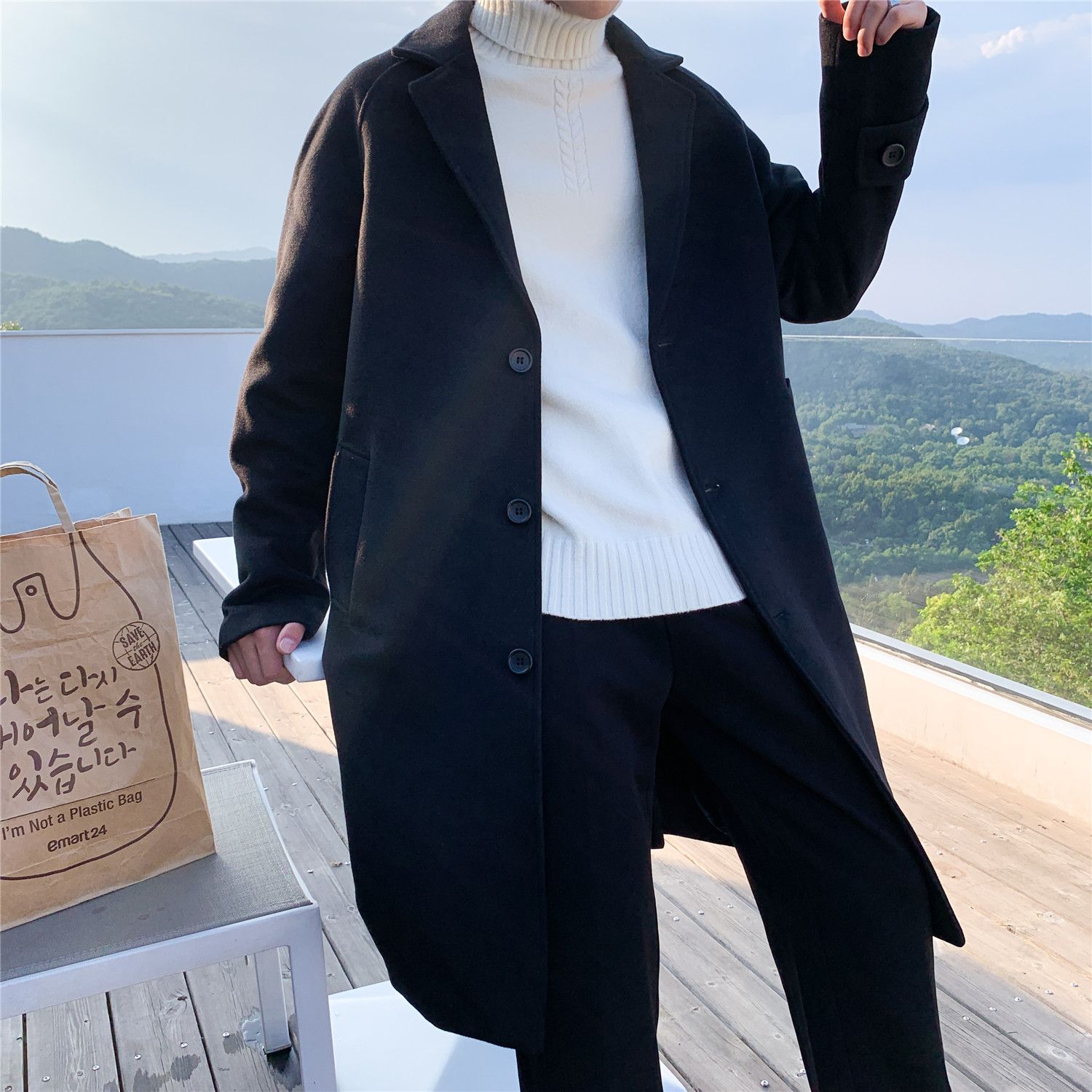 ウールブレンドコート グレー メンズ 登山 ハイキング トレ - Outdoor Sport Hobbies のレビューと価格
