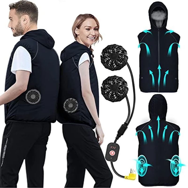 夏のスポーツファンエアコンクール男性女性旅行超軽量ブランドア - Outdoor Sport Brand Jacket のレビューと価格