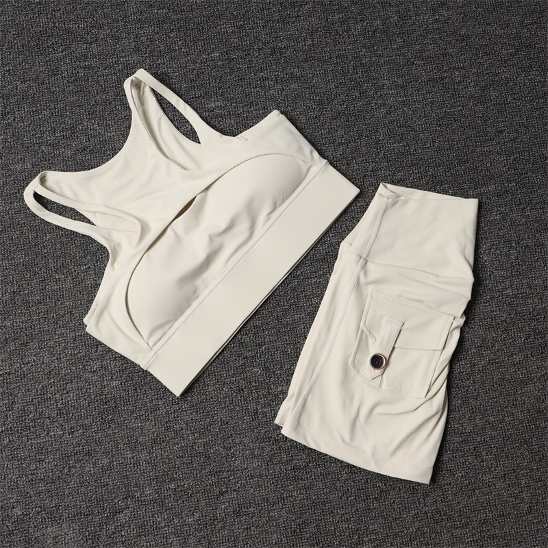 フィットネスショーツヨガセット女性のトラックスーツハイウエス - Outdoor Sport Leggings のレビューと価格