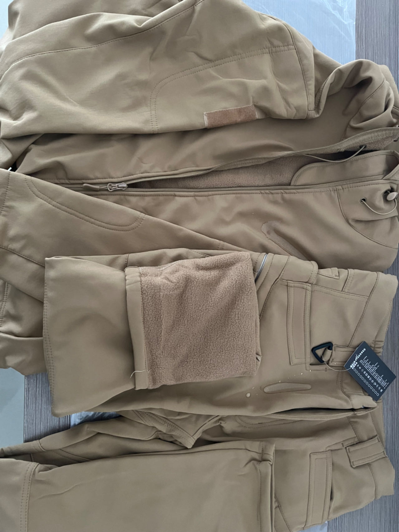 メンズウォームソフトシェルフリースフードカーゴジャケット、防 - Outdoor Sport Winter Jacket のレビューと価格
