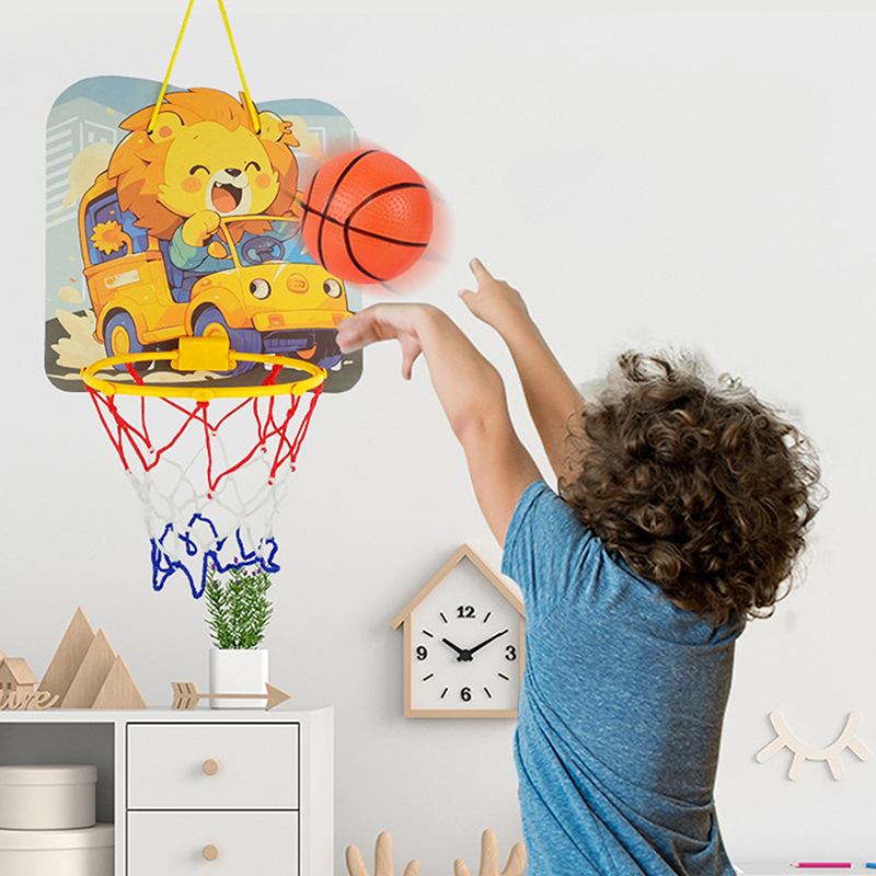 子供用調節可能なバスケットボールスタンド漫画の動物の形のシュ - Outdoor Sport Games For Kids のレビューと価格