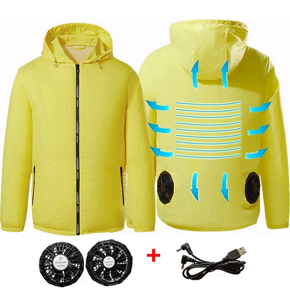 夏のスポーツファンエアコンクール男性女性旅行超軽量ブランド屋 - Outdoor Sport Brand Jacket のレビューと価格